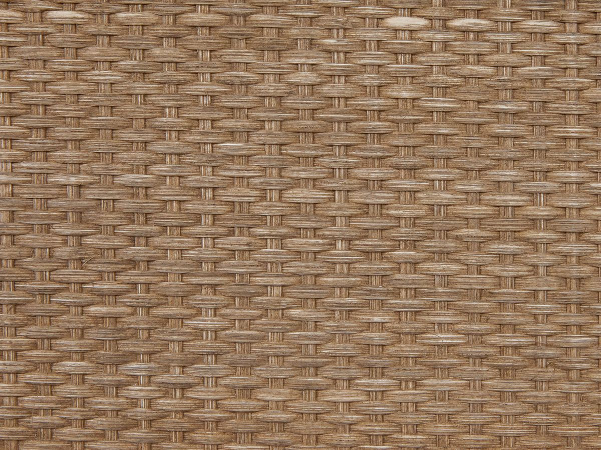 ALBI set met dressoir van 186 cm + tv-meubel van 180 cm in massief hout en rotan