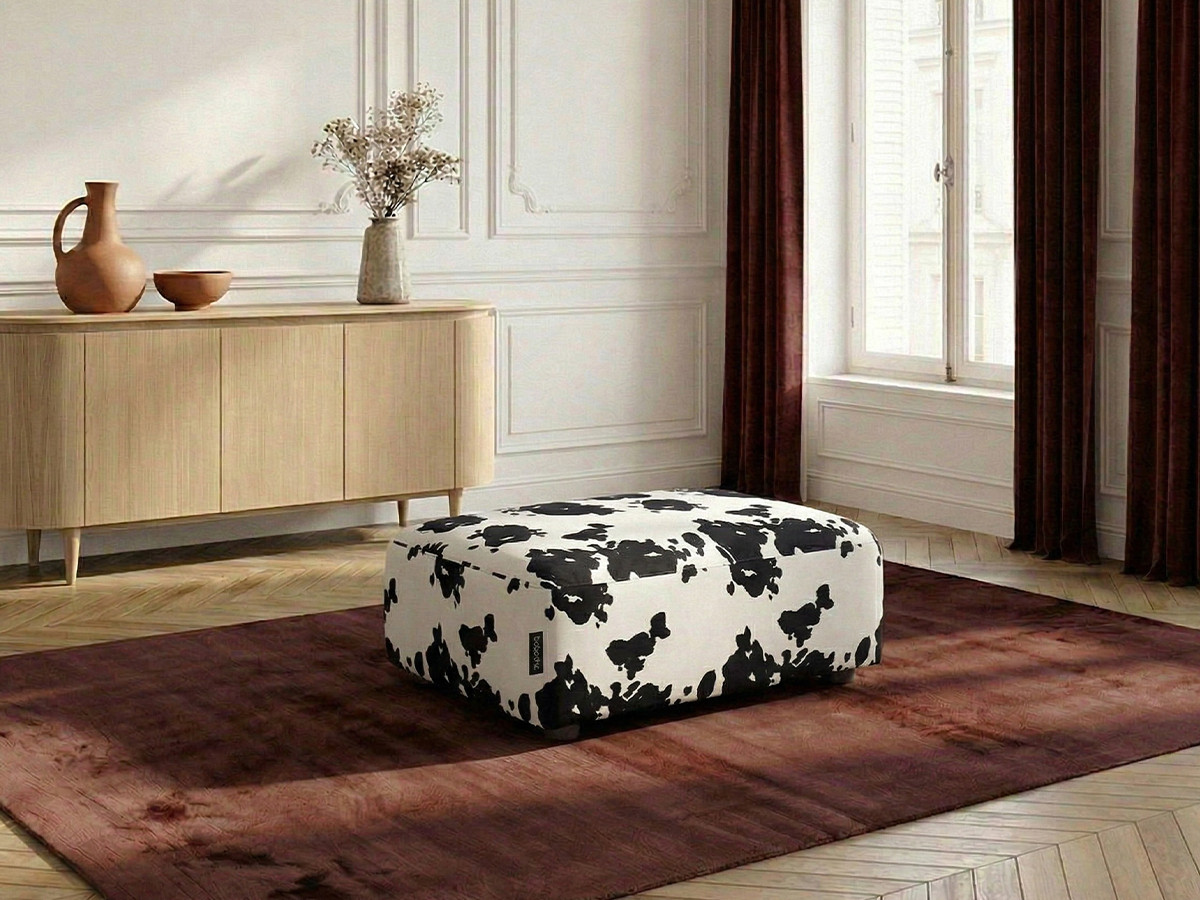 Pouf SIDONIE motif vache