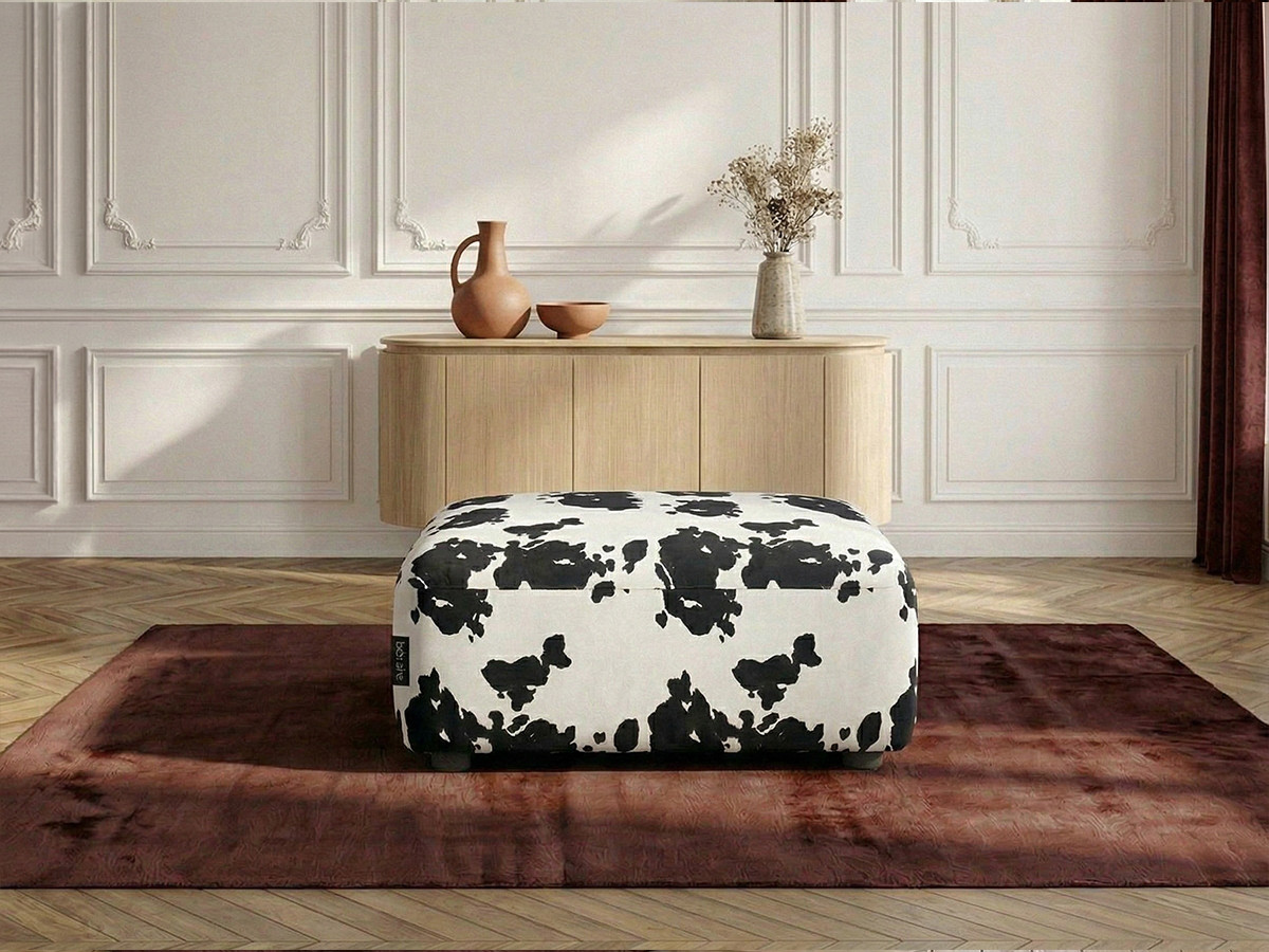 Pouf SIDONIE met koemotief