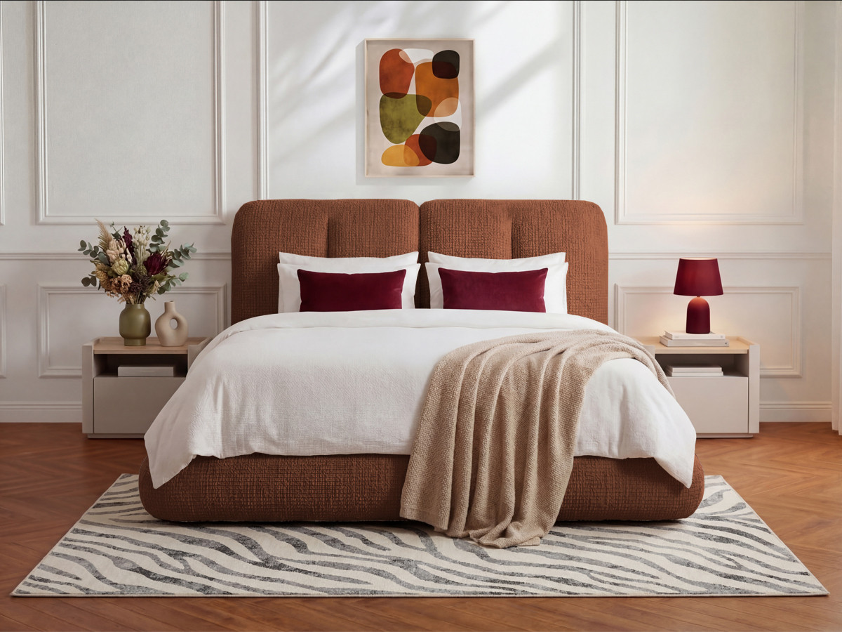 Lit bas FARO chenille orange