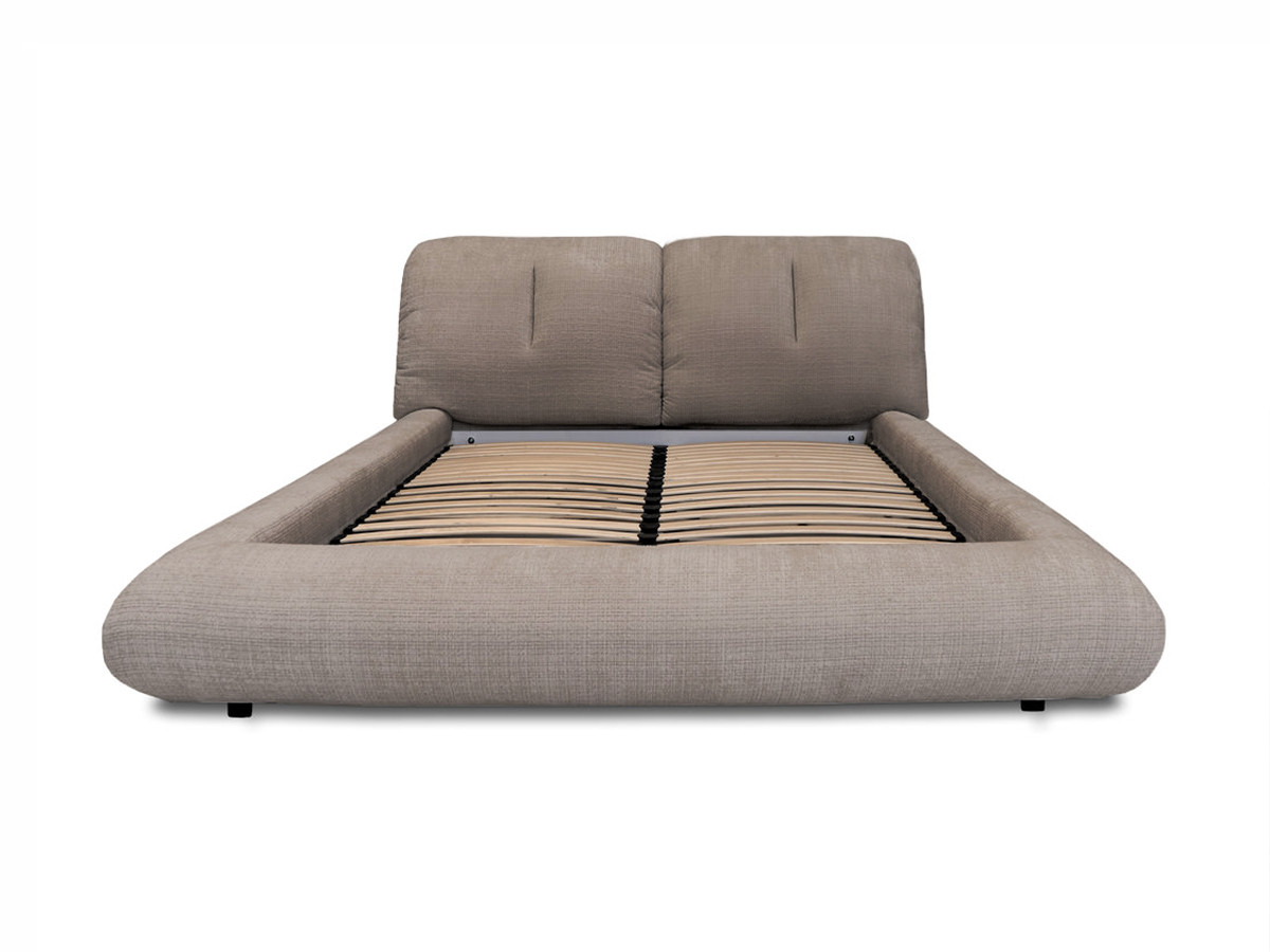 Lit bas FARO chenille taupe — vue 3