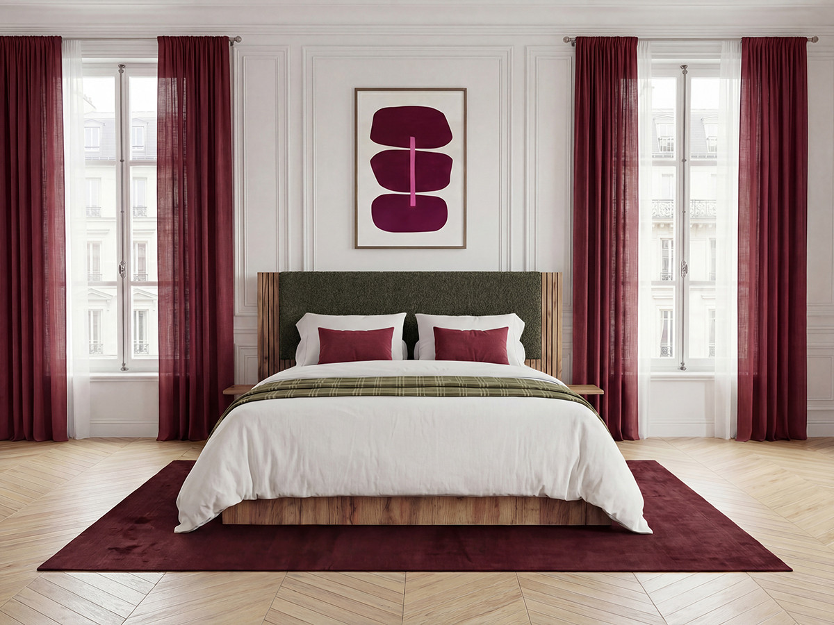 Lit coffre LIOR avec chevets intégrés vert