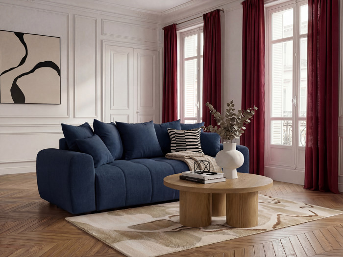 Canapé 3 places convertible ROXELANE tissu chiné