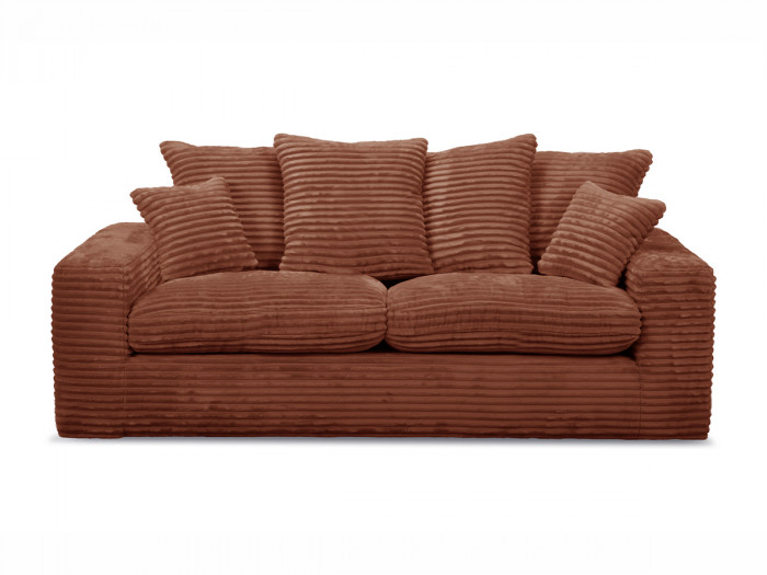 Canapé droit fixe 2 places NEVADA gros côtelé doux