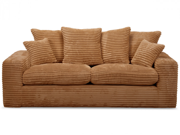 Canapé droit fixe 2 places NEVADA gros côtelé doux