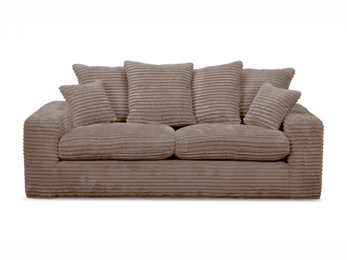 Canapé droit fixe 2 places NEVADA gros côtelé doux