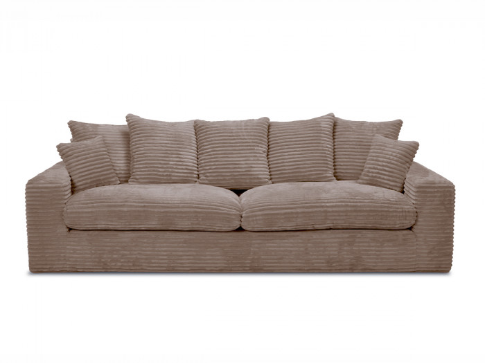 Canapé droit fixe 3 places NEVADA gros côtelé doux