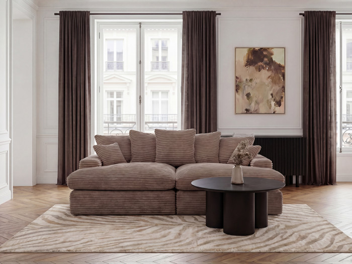 Canapé loveseat NEVADA gros côtelé doux