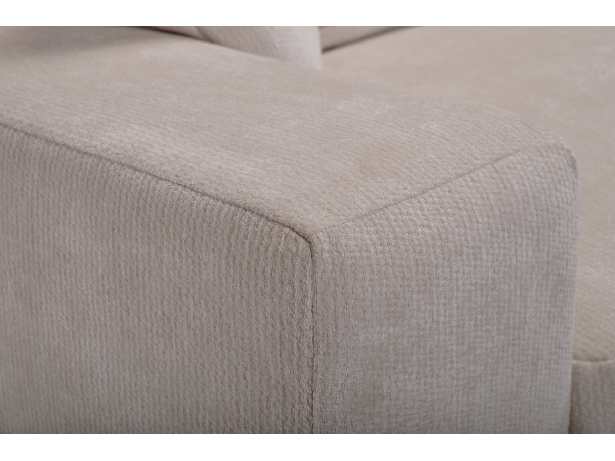 Canapé droit 2 places NEVADA chenille beige — vue 5