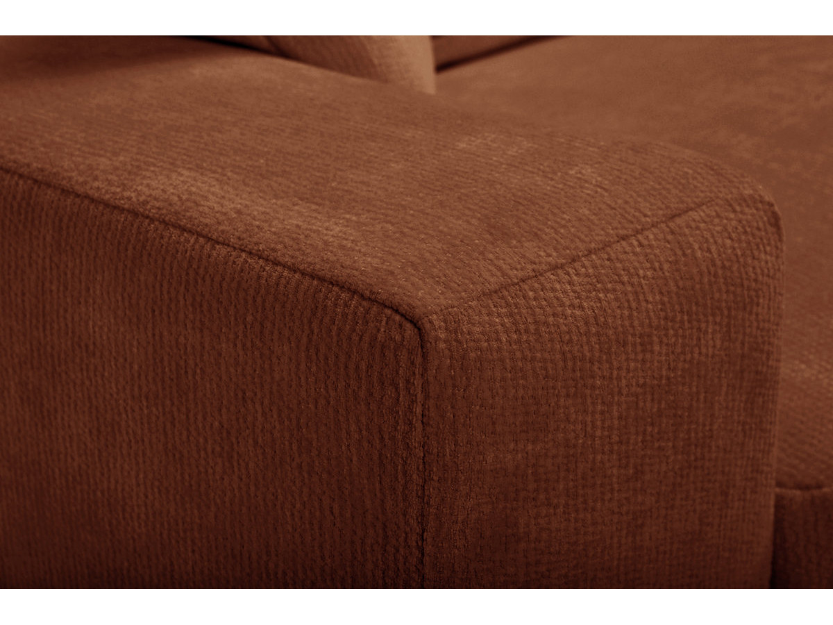 Canapé droit 2 places NEVADA chenille orange — vue 5