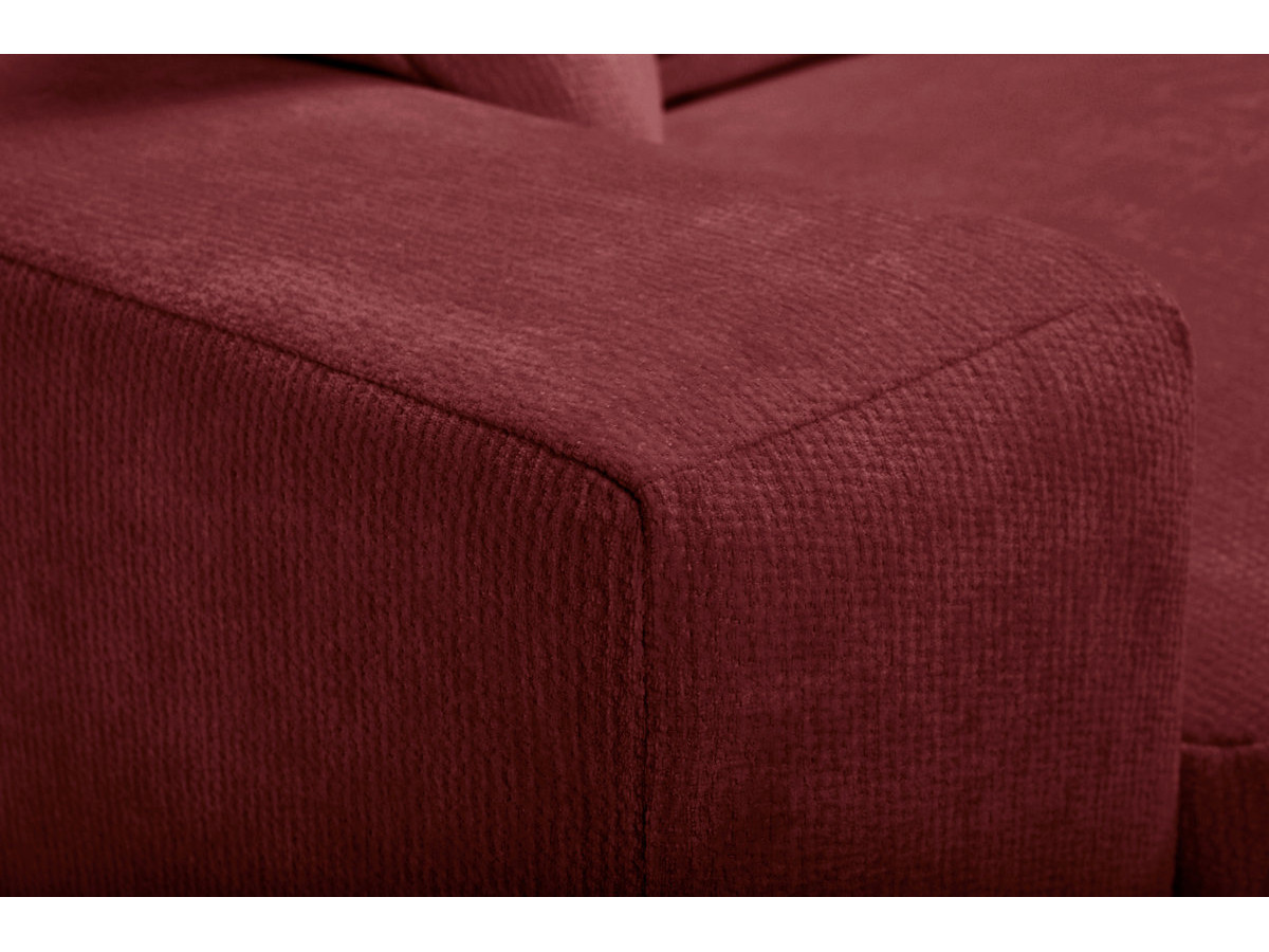 Canapé droit 2 places NEVADA chenille rouge — vue 5
