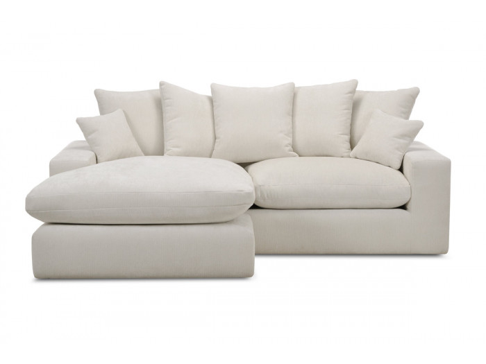 Canapé d'angle réversible compact NEVADA tissu lisse