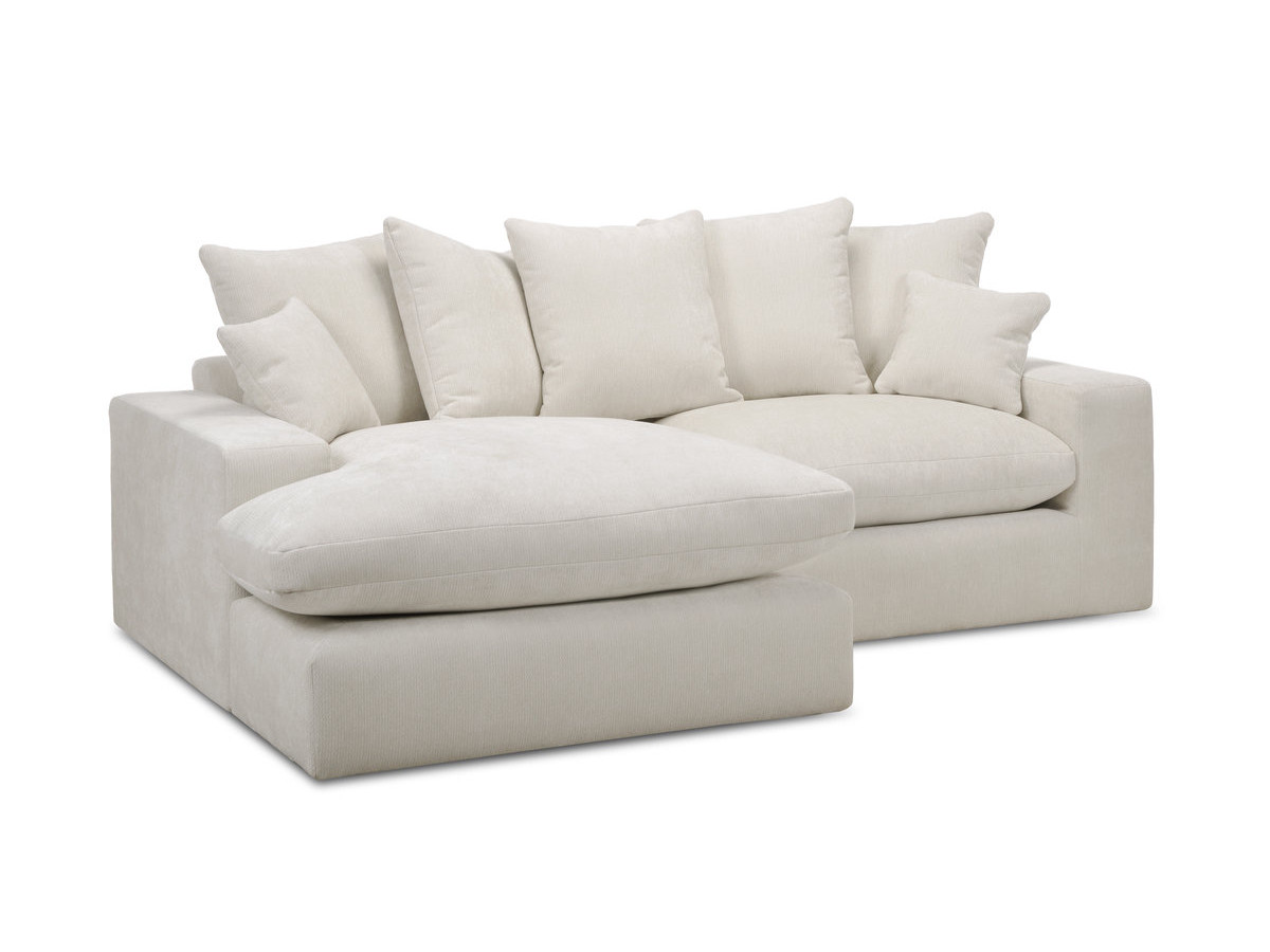 Canapé d'angle réversible compact NEVADA tissu lisse