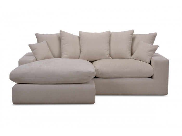 Canapé d'angle réversible compact NEVADA tissu lisse