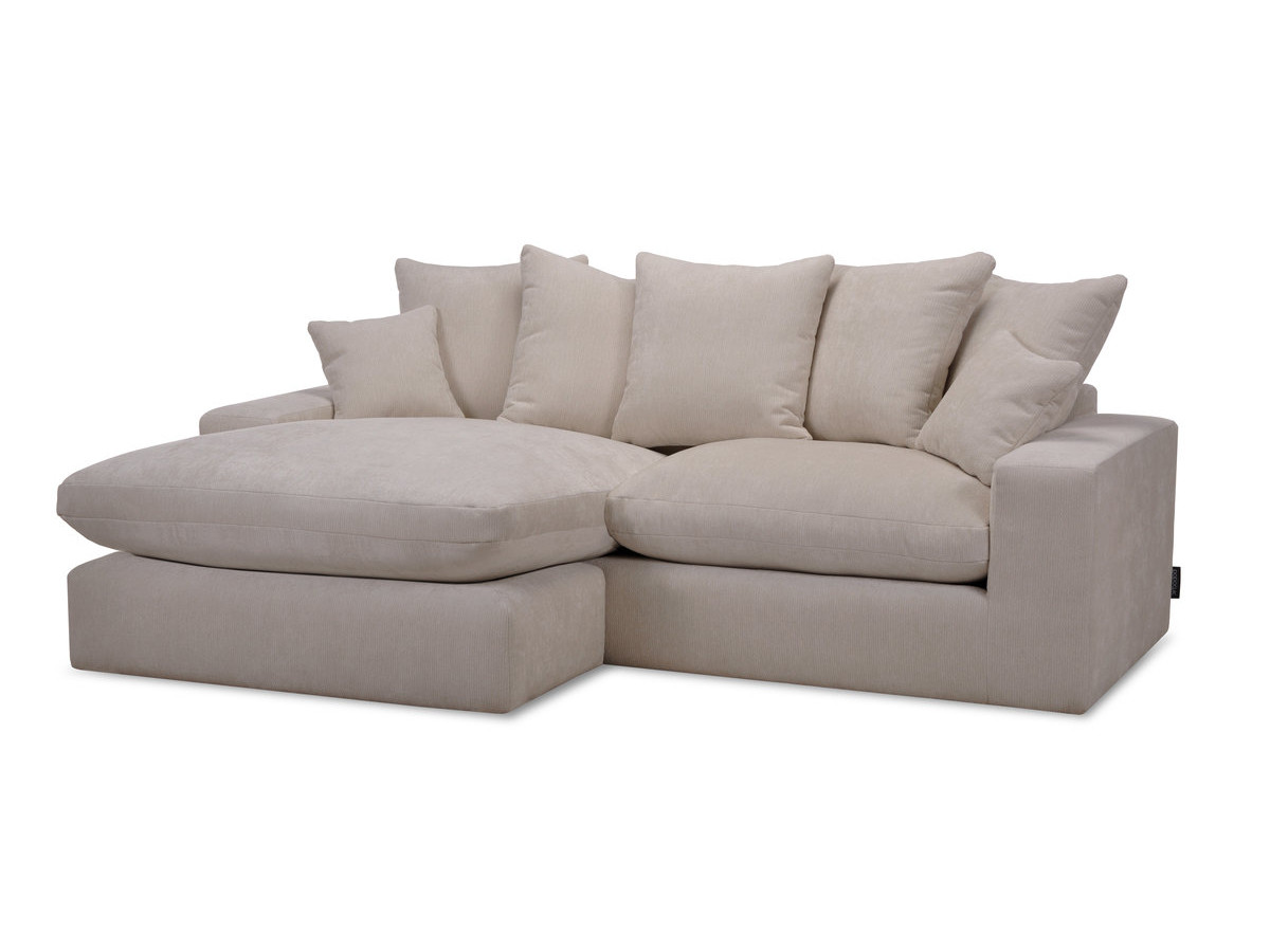 Canapé d'angle réversible compact NEVADA tissu lisse