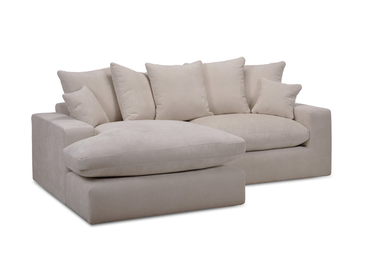 Canapé d'angle réversible compact NEVADA tissu lisse