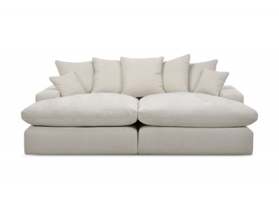 Canapé 3 places causeuse avec assise profonde NEVADA tissu chenille