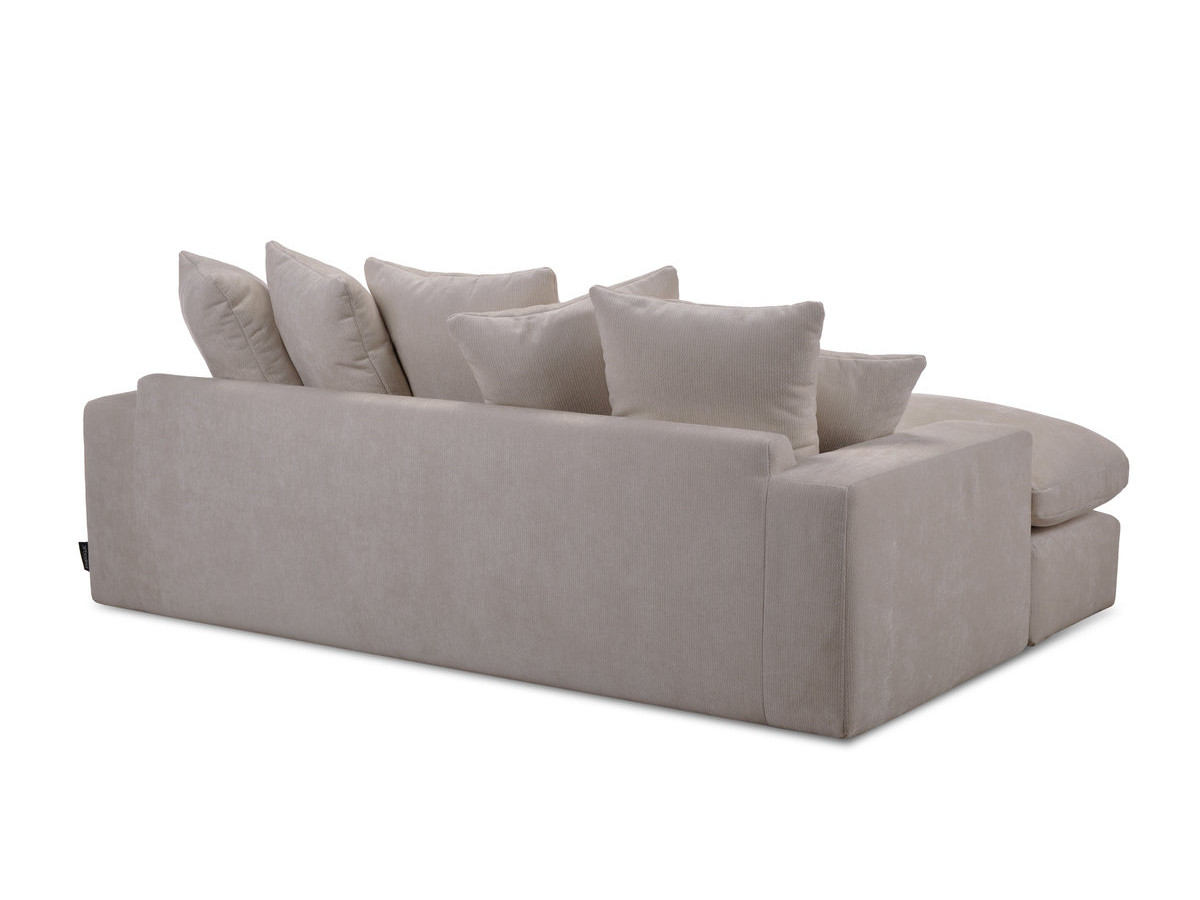Canapé 3 places causeuse avec assise profonde NEVADA lisse beige — vue 4
