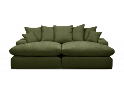 Canapé 3 places causeuse avec assise profonde NEVADA tissu chenille