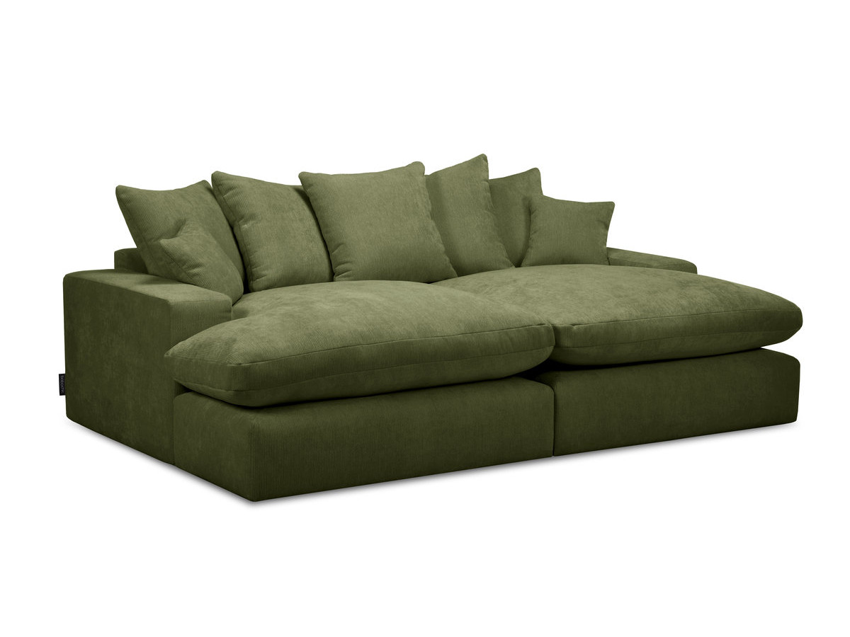 Canapé 3 places causeuse avec assise profonde NEVADA tissu lisse