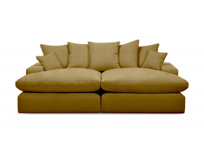 Canapé 3 places causeuse avec assise profonde NEVADA tissu chenille
