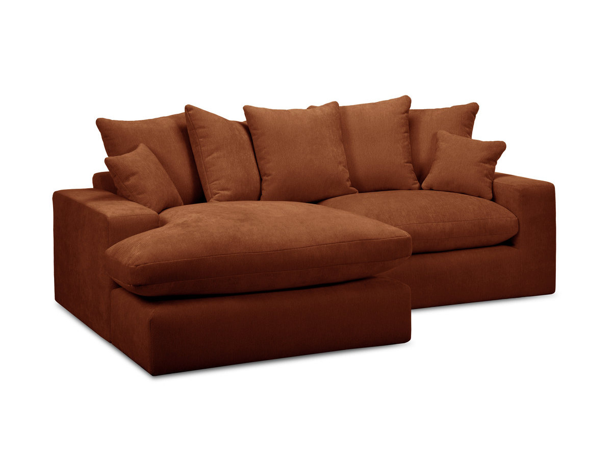 Canapé d'angle réversible compact NEVADA tissu lisse
