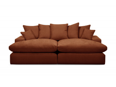 Canapé 3 places causeuse avec assise profonde NEVADA tissu chenille