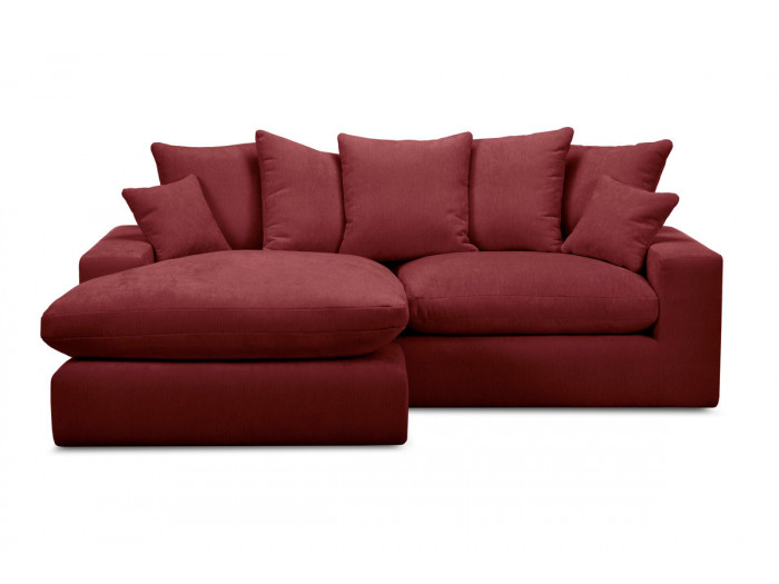 Canapé d'angle réversible compact NEVADA tissu lisse