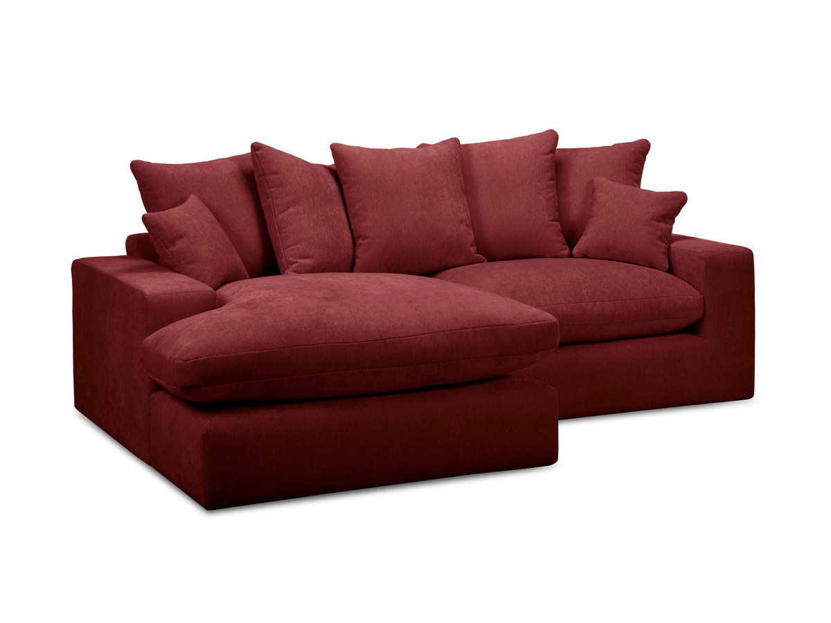 Canapé d'angle réversible compact NEVADA tissu lisse