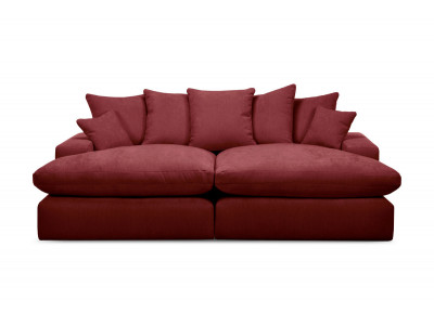 Canapé 3 places causeuse avec assise profonde NEVADA tissu chenille