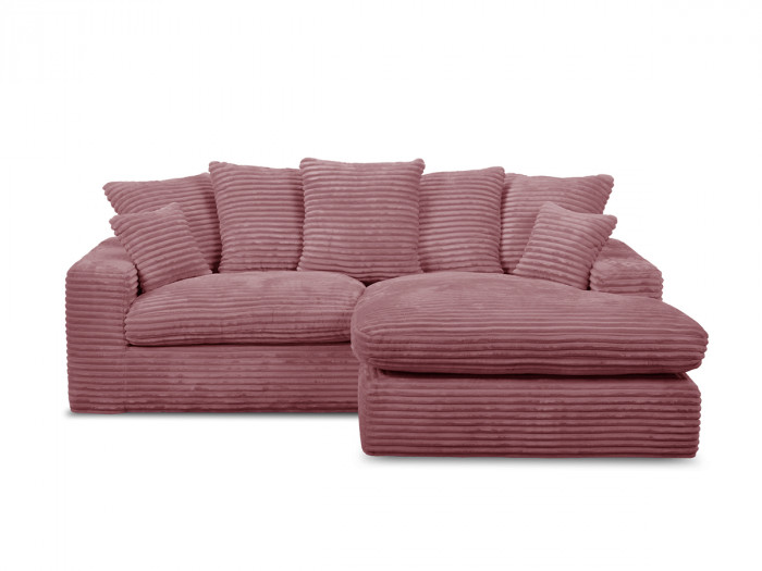 Canapé d'angle compact NEVADA gros côtelé doux