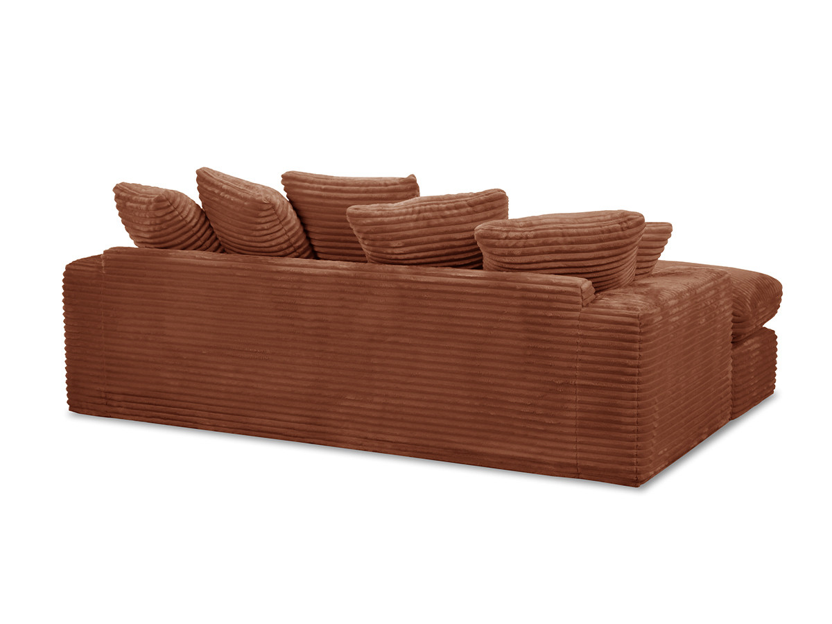 3-zits love seat NEVADA met diepe zitting in zachte grove ribstof
