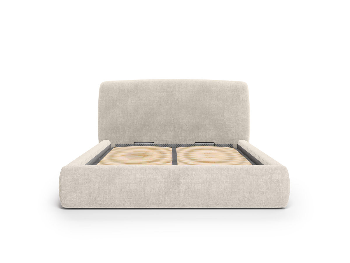 Boxspringbed ELIXA met opbergruimte in getextureerde stof