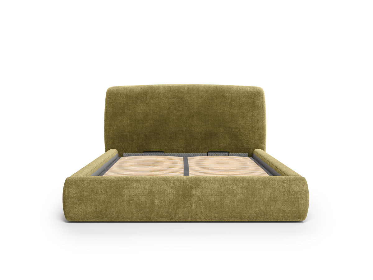 Boxspringbed ELIXA met opbergruimte in getextureerde stof