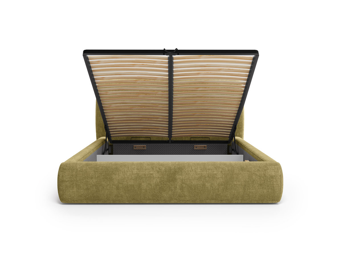 Boxspringbed ELIXA met opbergruimte in getextureerde stof
