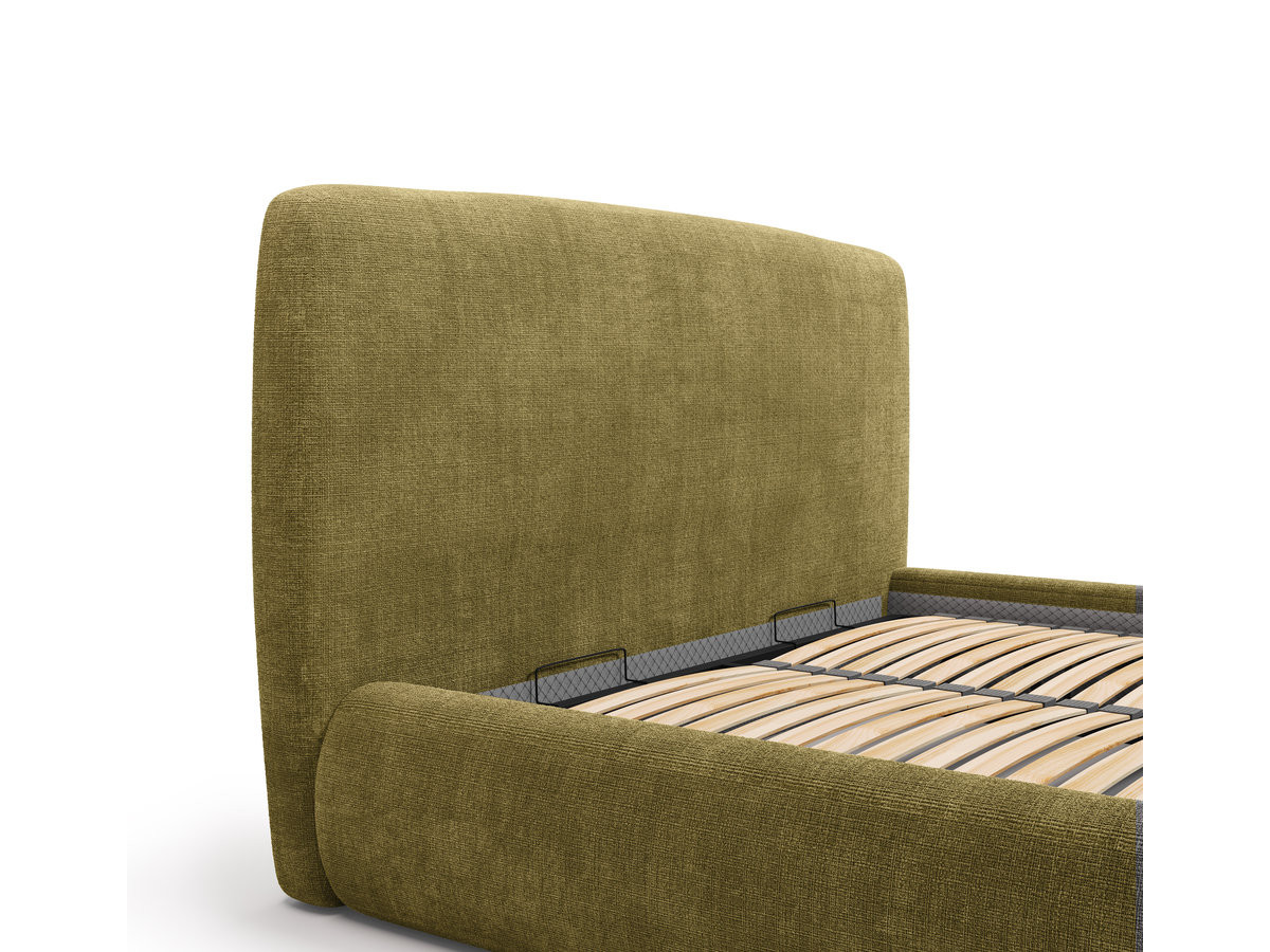 Boxspringbed ELIXA met opbergruimte in getextureerde stof
