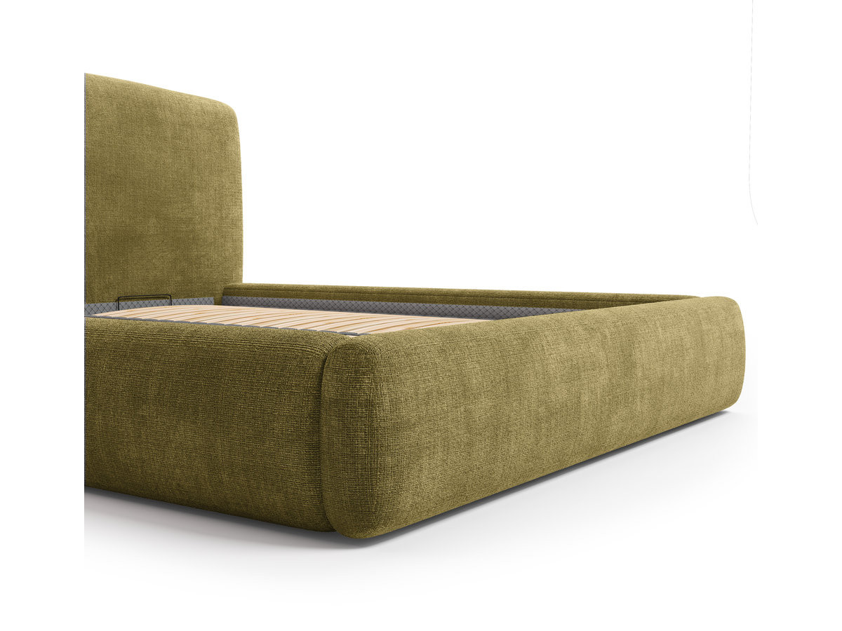 Boxspringbed ELIXA met opbergruimte in getextureerde stof