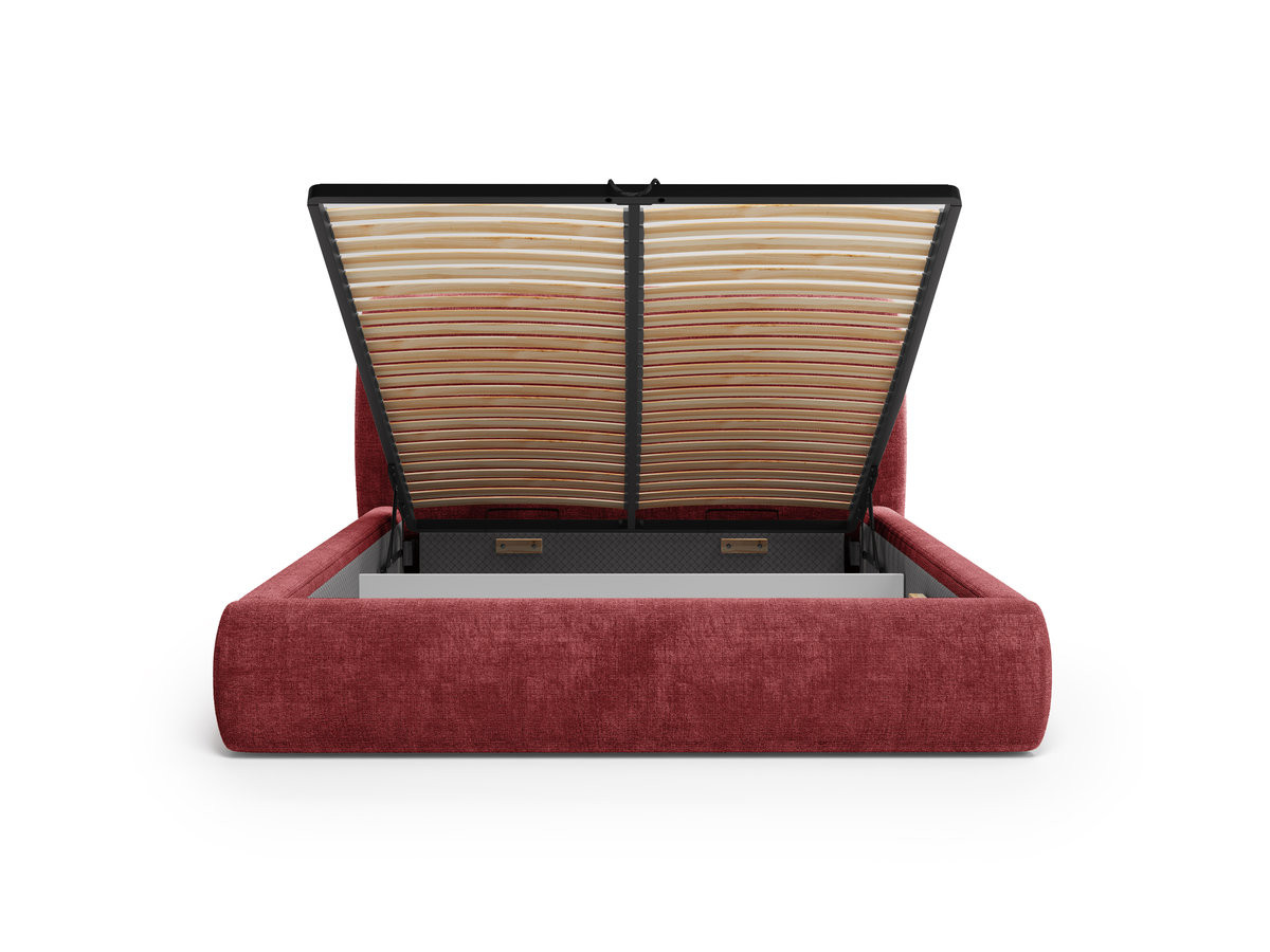 Boxspringbed ELIXA met opbergruimte in getextureerde stof