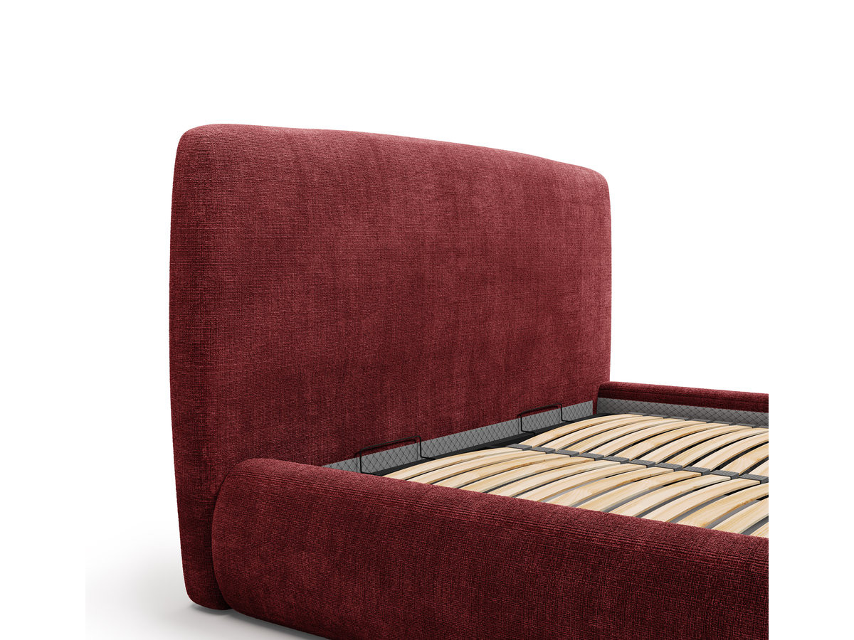 Boxspringbed ELIXA met opbergruimte in getextureerde stof