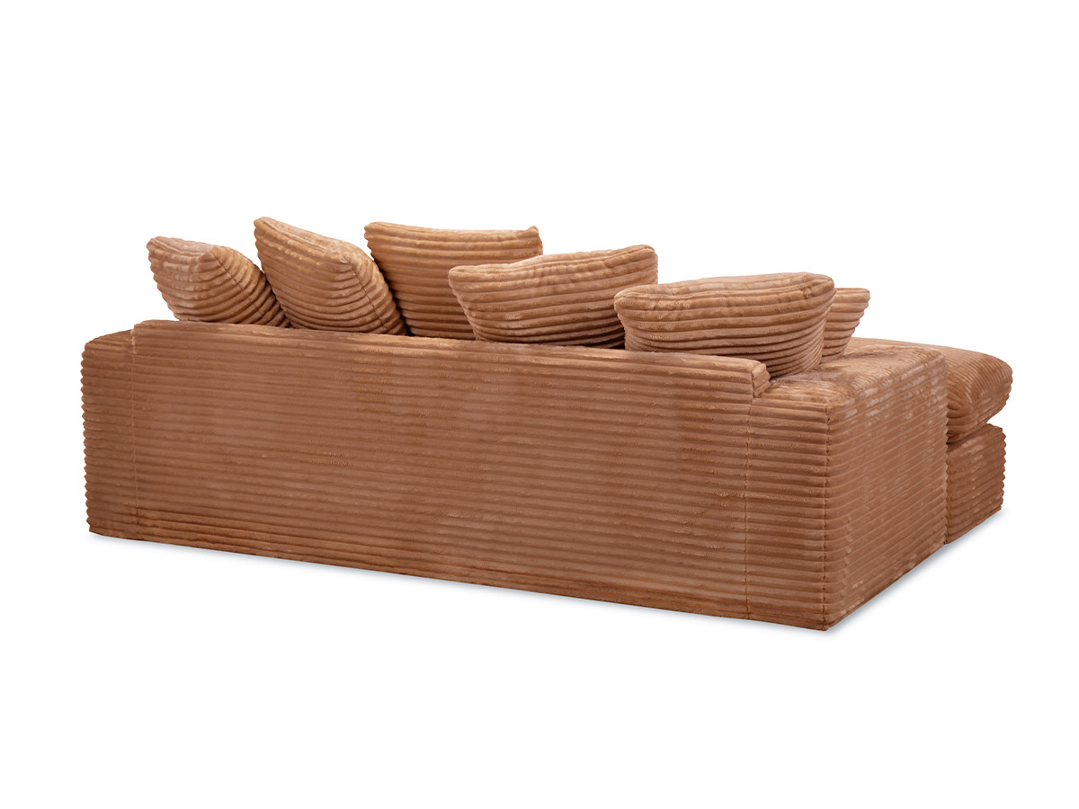 3-zits love seat NEVADA met diepe zitting in zachte grove ribstof