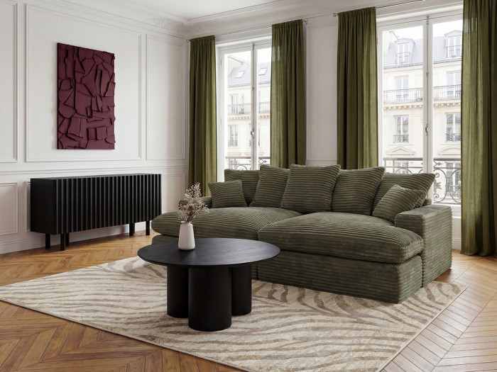 Canapé loveseat NEVADA gros côtelé doux