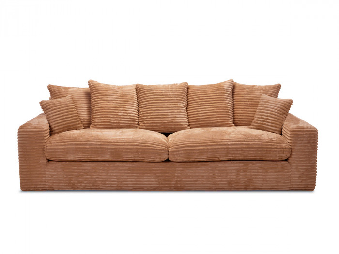 Canapé droit fixe 3 places NEVADA gros côtelé doux