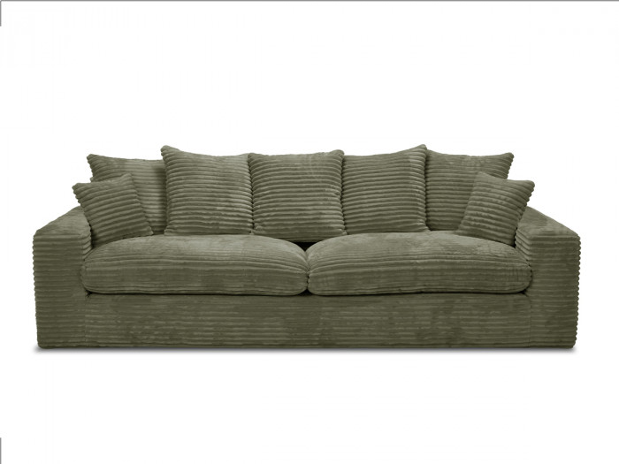 Canapé droit fixe 3 places NEVADA gros côtelé doux