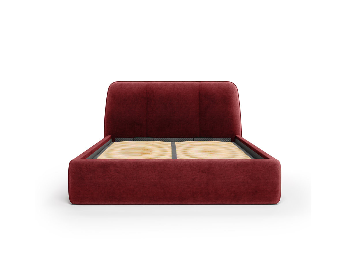 Elektrisch bed met opbergruimte MOONA in glad fluweel