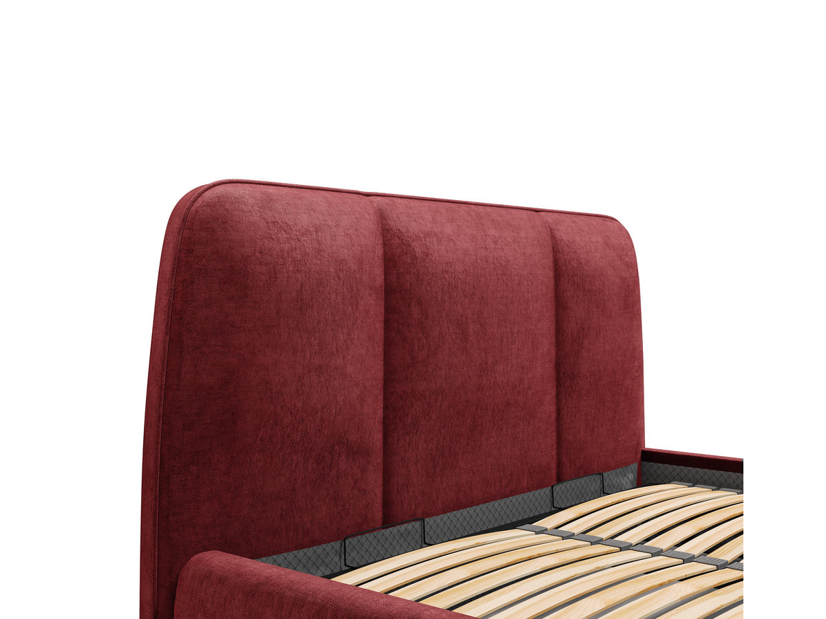 Elektrisch bed met opbergruimte MOONA in glad fluweel