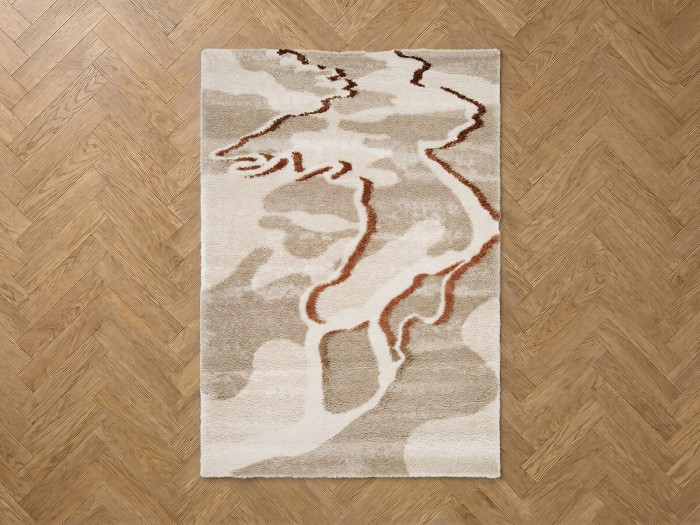 Tapis poils longs ELVIA motif abstrait