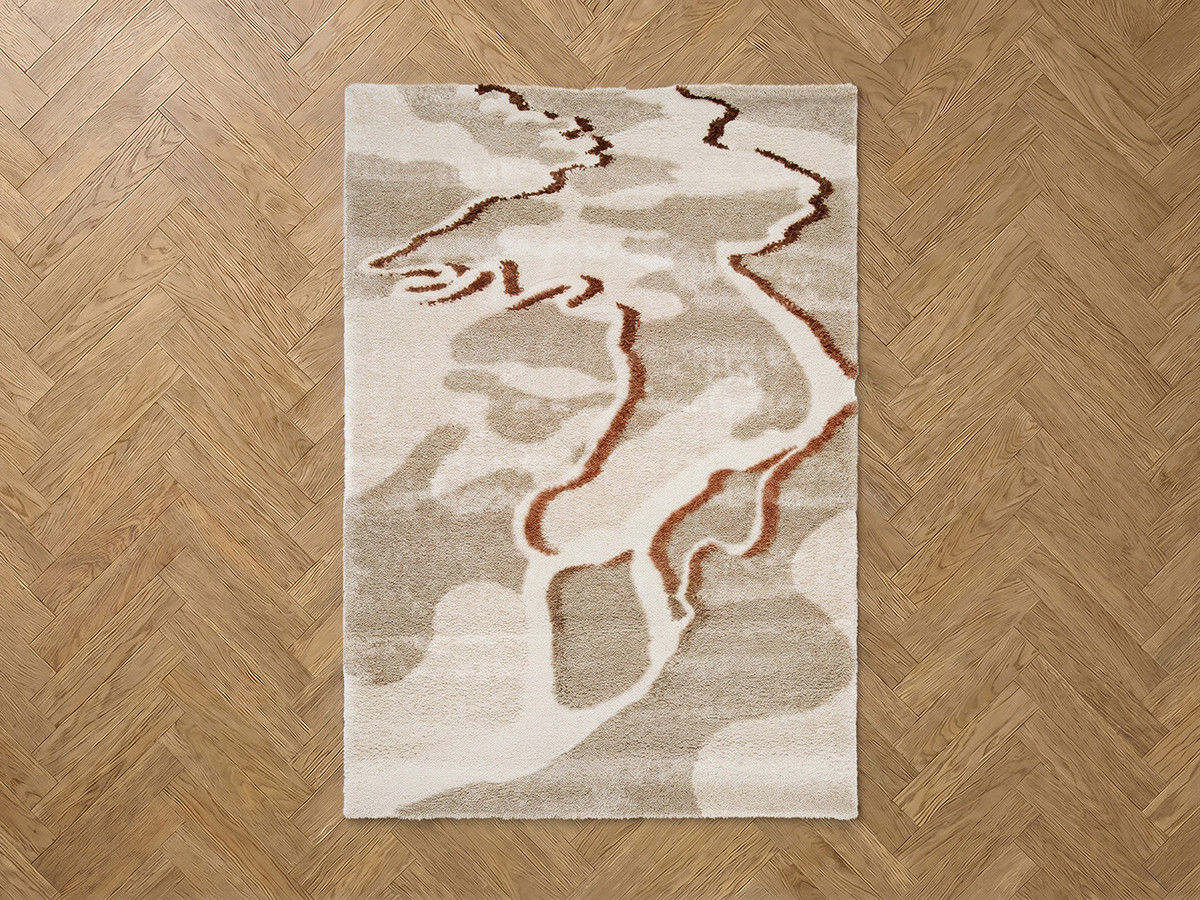 Tapis poils longs ELVIA motif abstrait