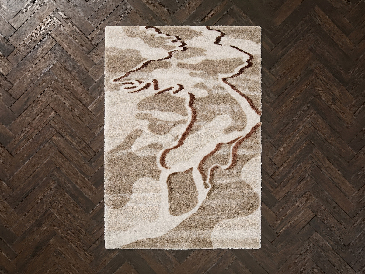 Tapis poils longs ELVIA motif abstrait