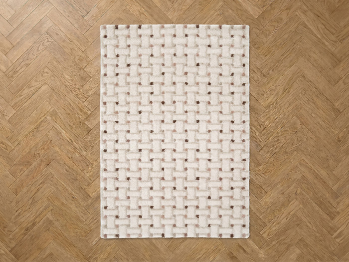 Tapis poils longs MIZAI motif graphique