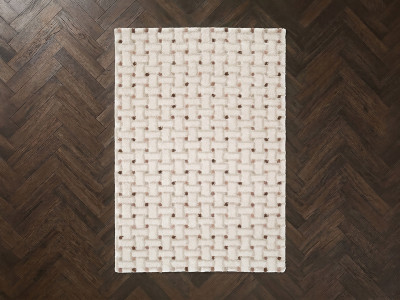 Tapis poils longs MIZAI motif graphique